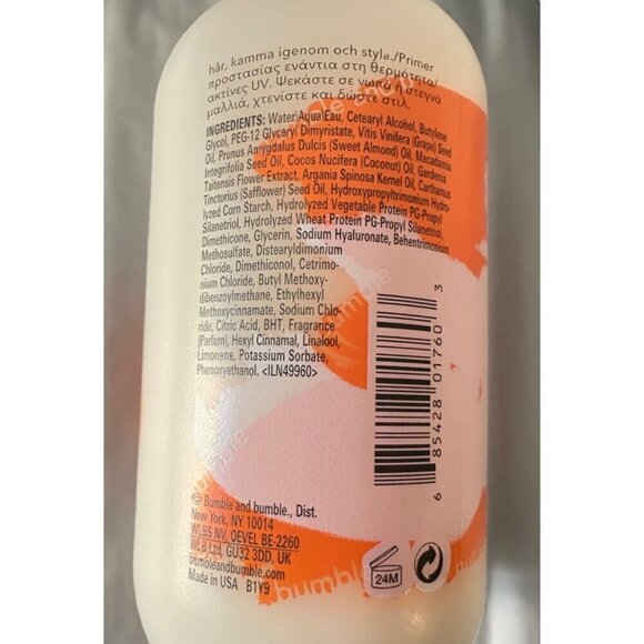 Bumble Hairdresser's Invisible Oil Heat UV Protective Hair Primer Spray 8.5 oz - Picture 5 of 5